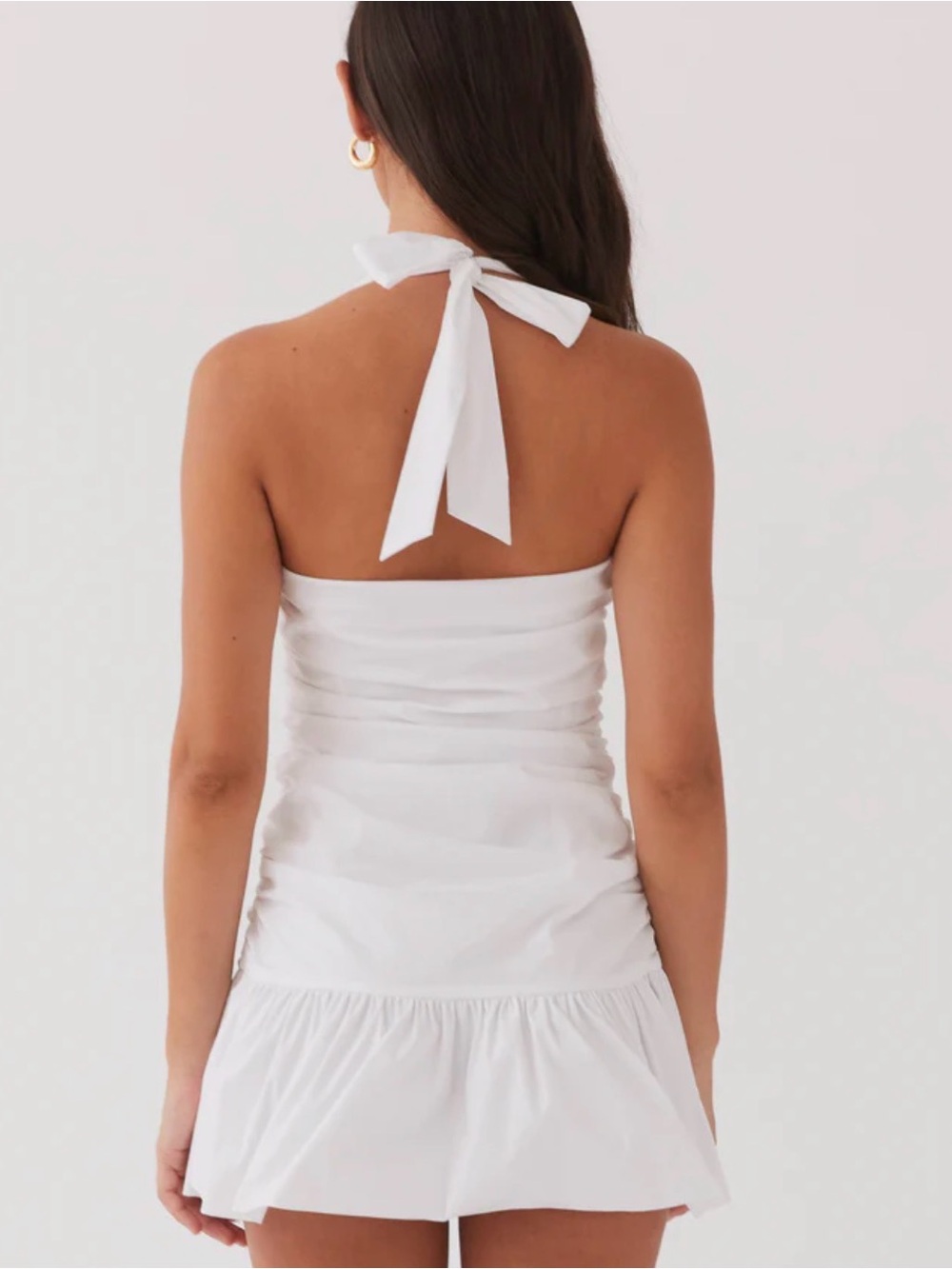 NWT Peppermayo White Halter Mini Dress - Picture 3 of 7